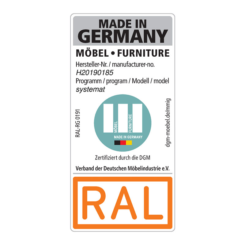RAL certificate "Made in Germany"