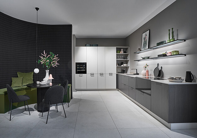 PERFECT SOFT sand grey | LINEA black oak